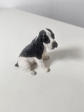 Black & White Dog Figurine Toy by